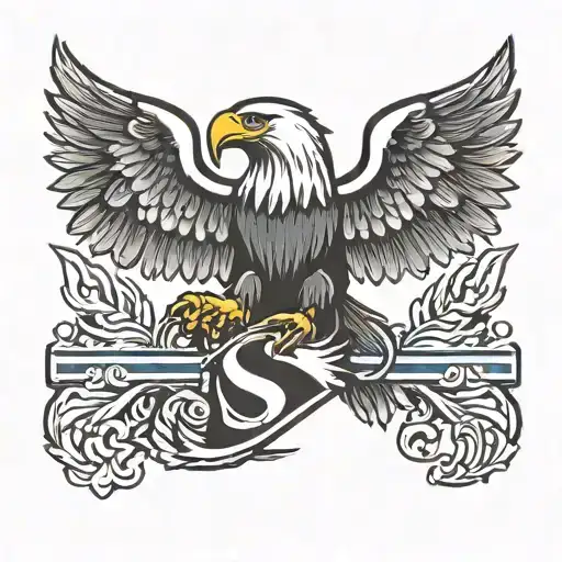 S Letter In Eagle Chest