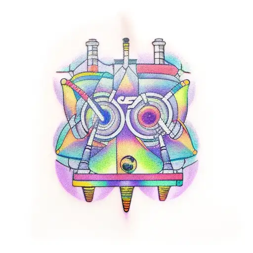 A Psychedelic Mashup Of Musical Instruments And Video Game Controllers