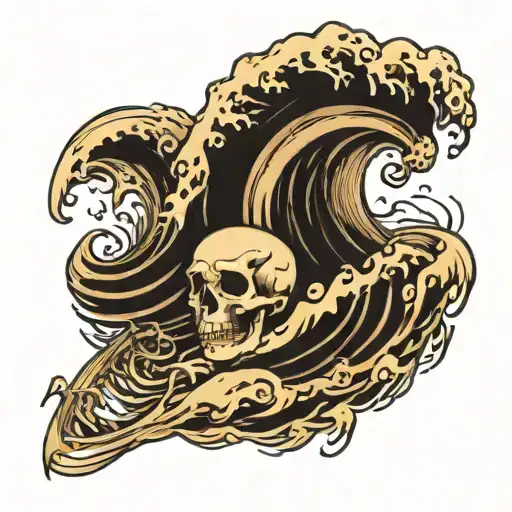Skeleton Ocean Wave Crashing