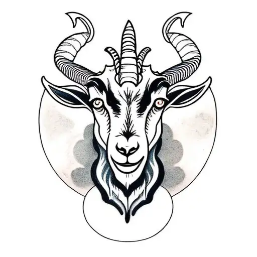 Goat With An Eye Of Capricorn Sign