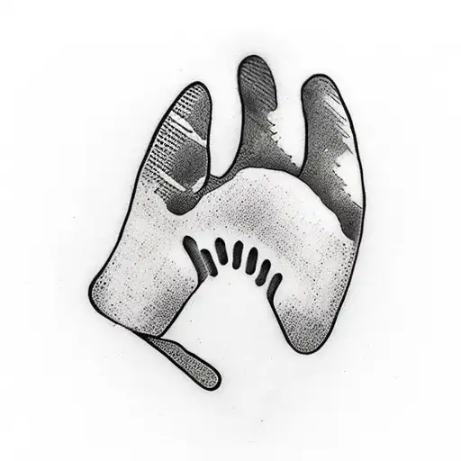 Dog Footprint With Inginito Symbol And Dana With Letters