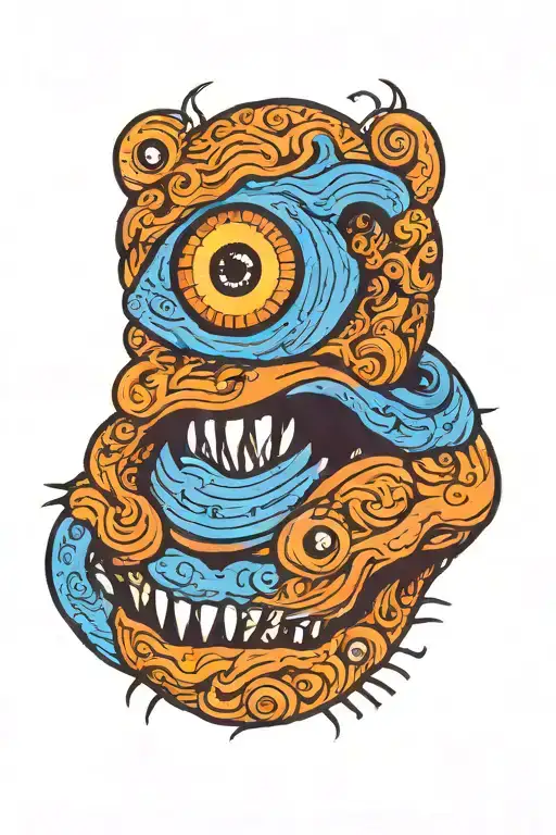 Smiling Eyeball Monster