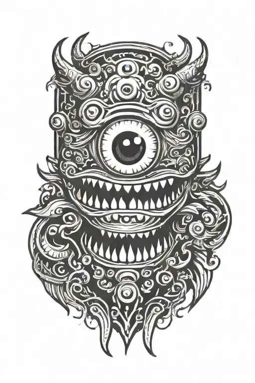 Smiling Eyeball Monster