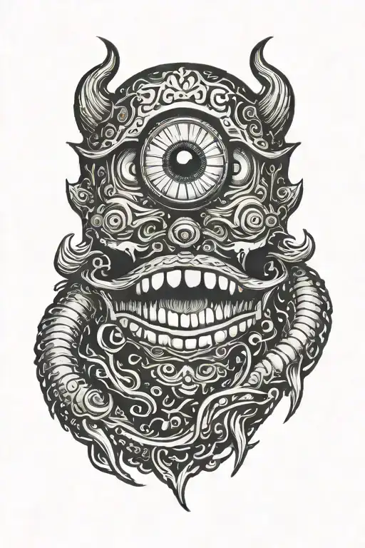 Smiling Eyeball Monster