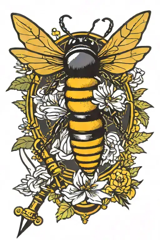 Bee With Dagger