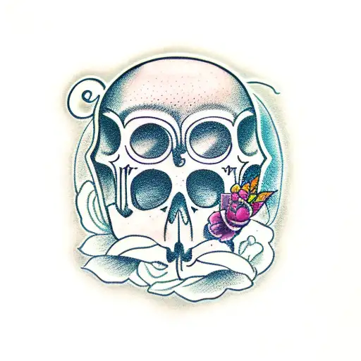 Persephone And Skull Side View