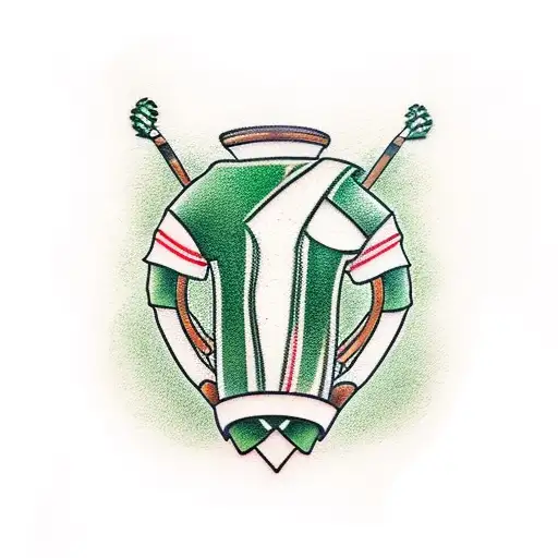 Soccer Player Wearing Green And White