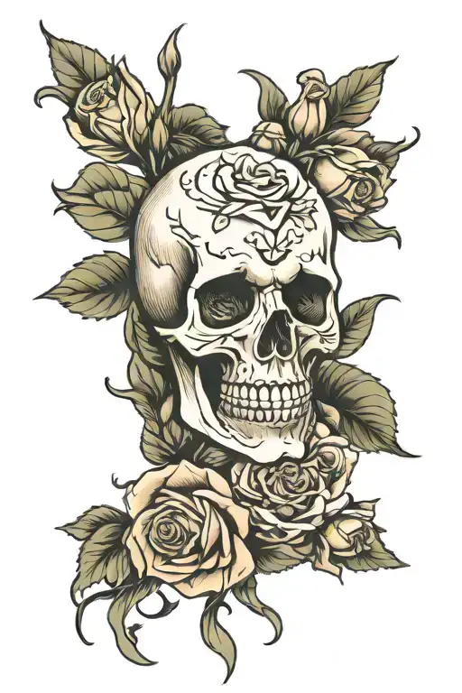 Skull And Roses