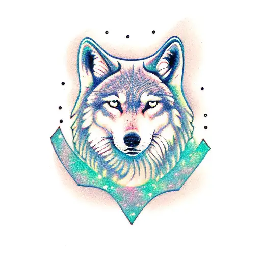 Northern Lights Wolf
