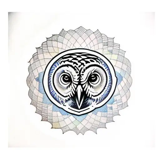 Barred Owl Stained Glass Image