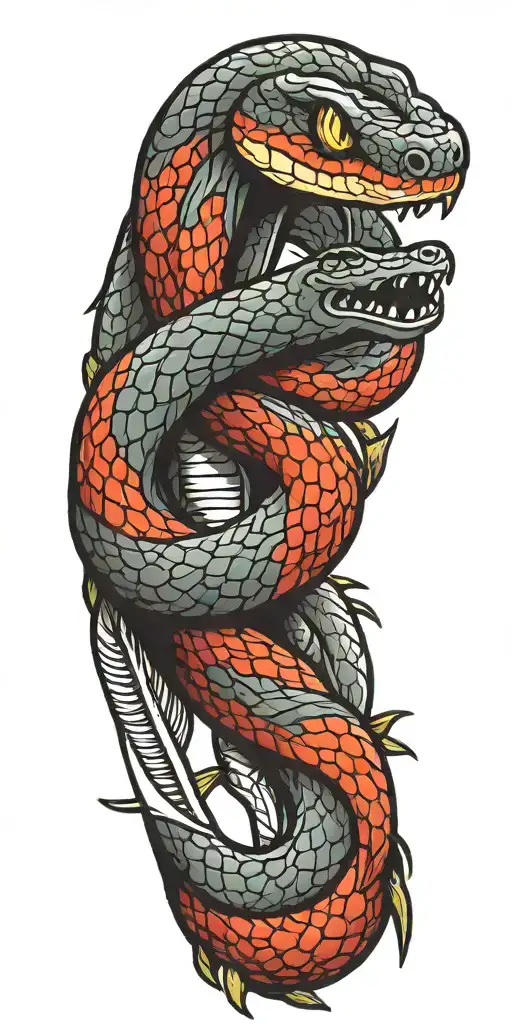 Snake With Dagger