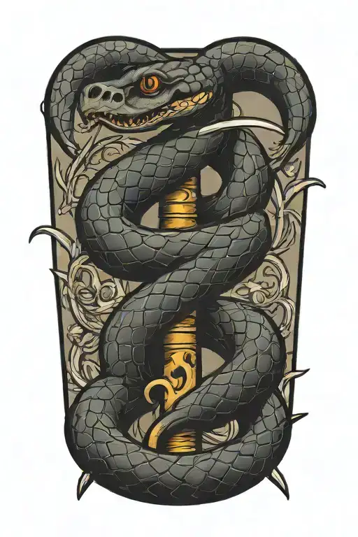 Snake With Dagger