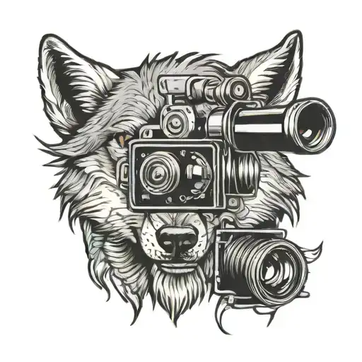Wolf With Videocamera