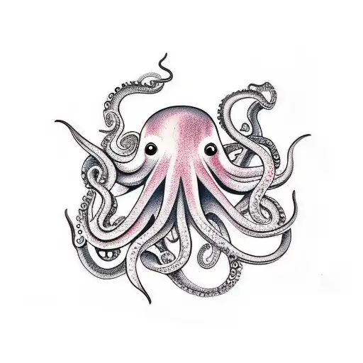 Realistic Colourful Octopus