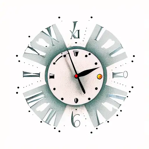 Clock With Black Shadow