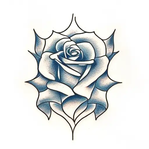 Angel Rose In Calligraphy