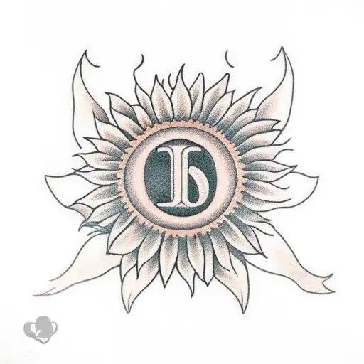 Sunflower With Name Initials Mc June 16