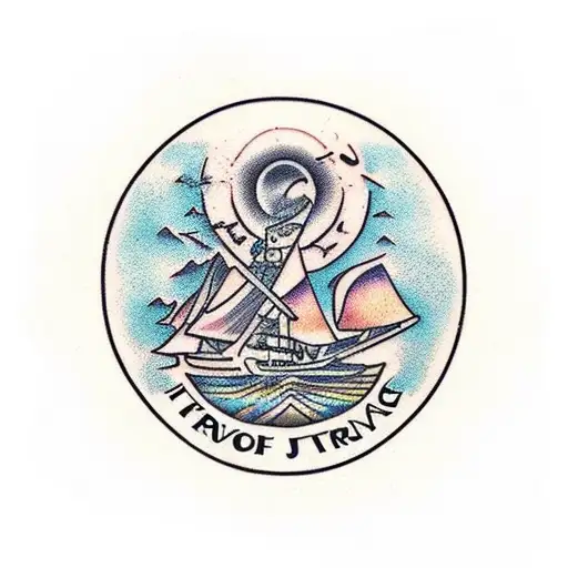 A Sleeve Of Something Related To Travel And Nature