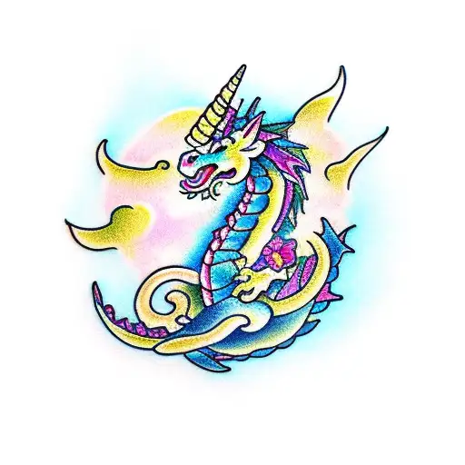 Dragon Unicorn Butterfly