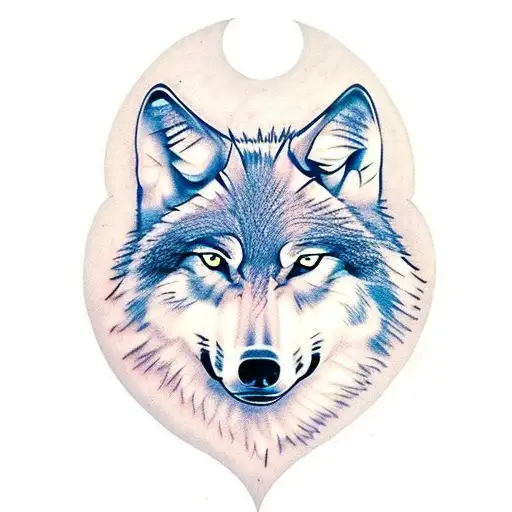 Wolf Half White And Half Black