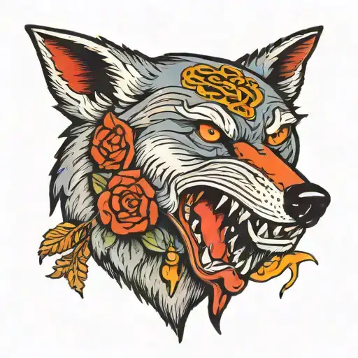 An Old Tv Show A Wolf Face