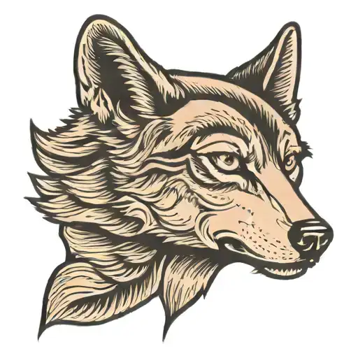 Tv Screen Showing A Wolf