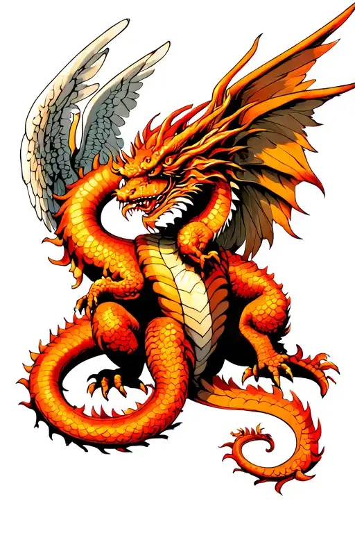 Dragon With Angel Alas