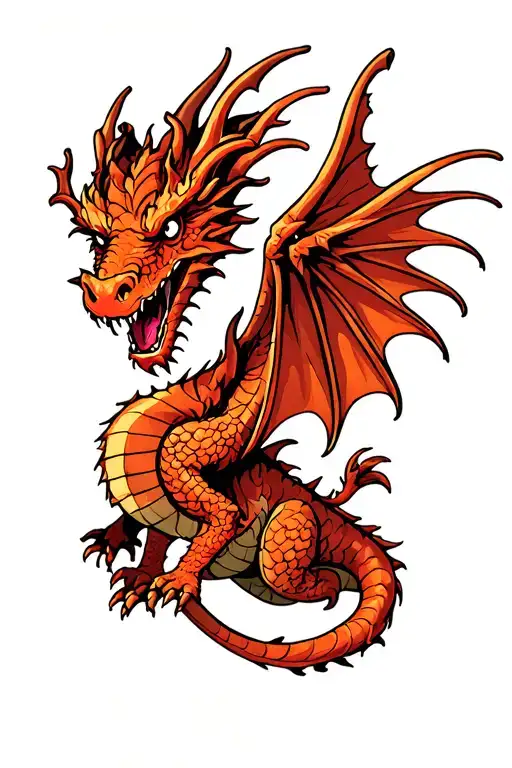 Dragon With Demon Wings