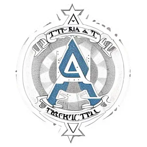 An A And T In The Style Of The Appalachia Trail Symbol With 14 Sections For The 14 States