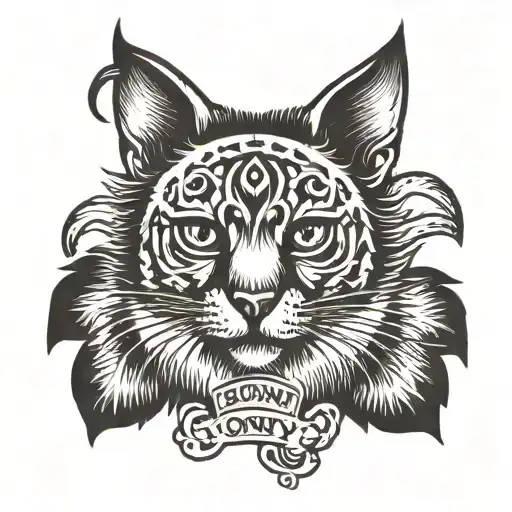 The Word Bonny With A Little Black Paw Print On Top Of It