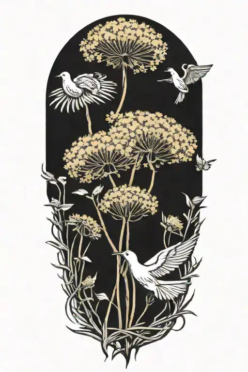 Dandelion Turning Into Birds