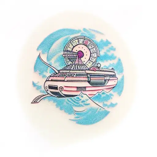 Lila From Futrama Riding Planet Express Ship