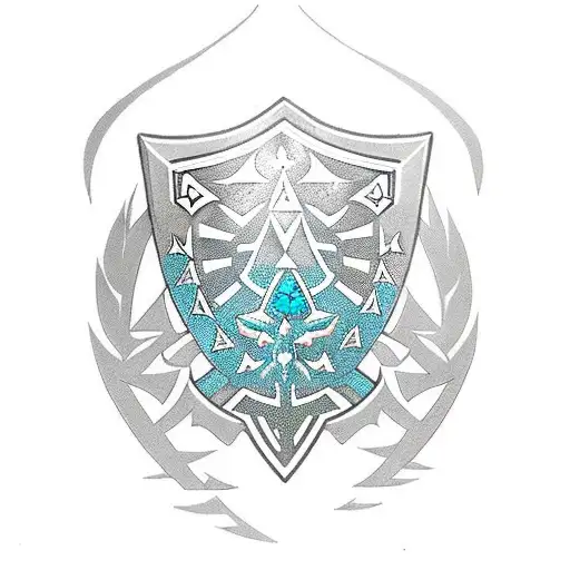 Legend Of Zelda Master Sword Hylian Shield