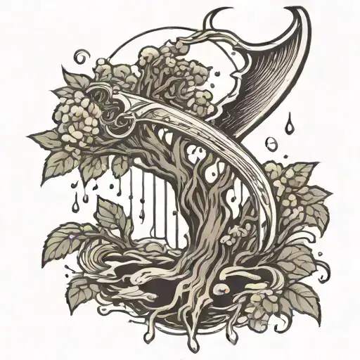 Rain Tears Death Scythe Tree