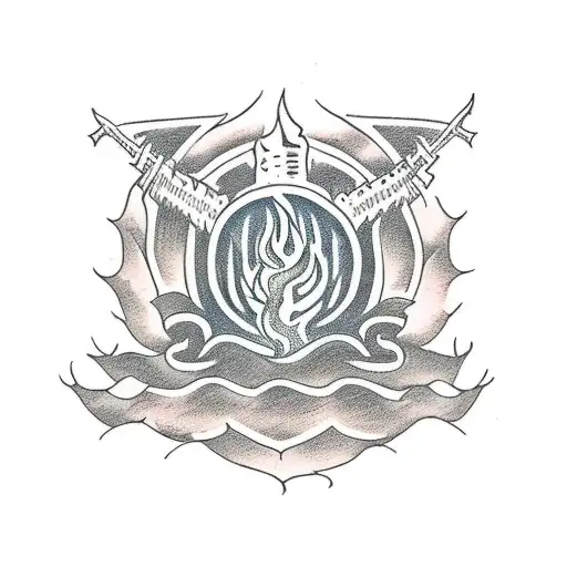 A Bonfire Surrounded By Books And A Dark Souls Logo