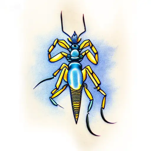 Blue And Yellow Scorpion
