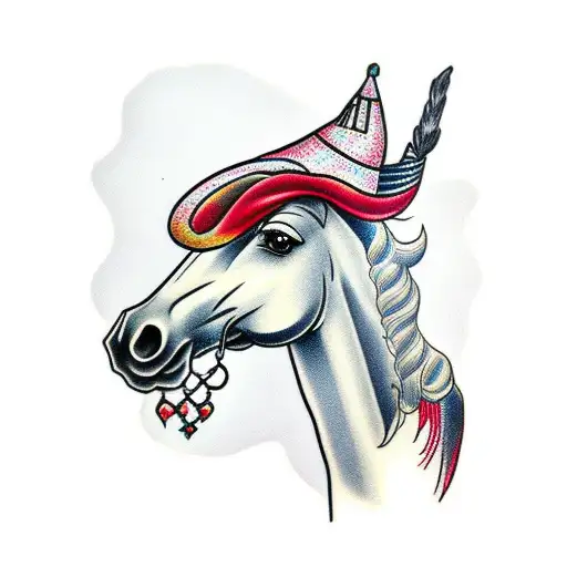 Horse With Fancy Hat