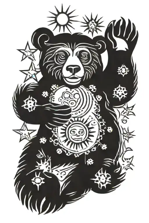 Sun And Moon Bear Footprint