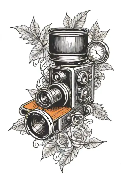 Camera With Forest In Lens Capturing