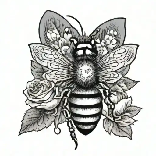 A Bee With Lj Initials