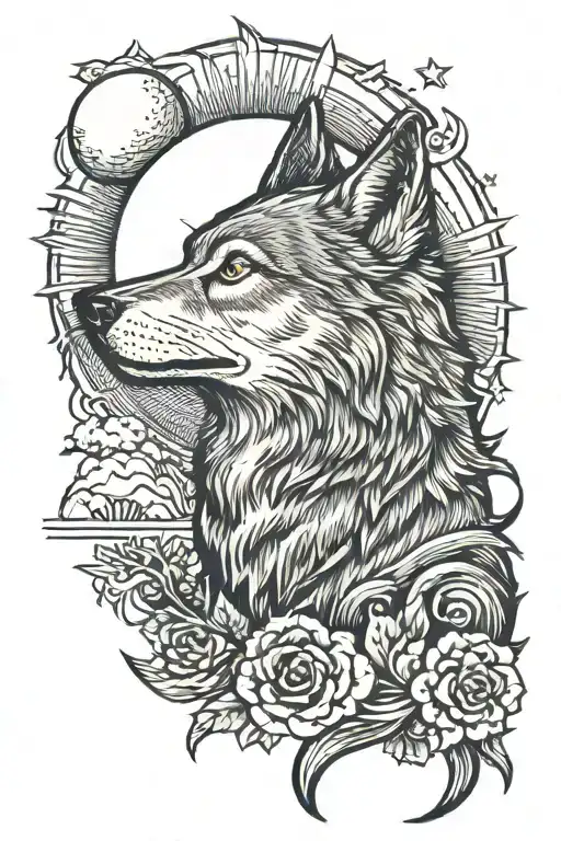 Wolf Howling At The Moon