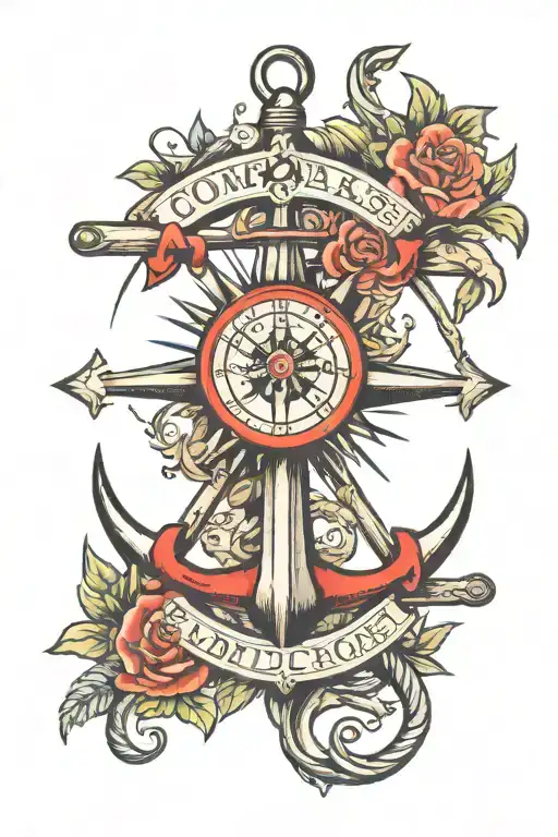 Compass And Anchor Cross