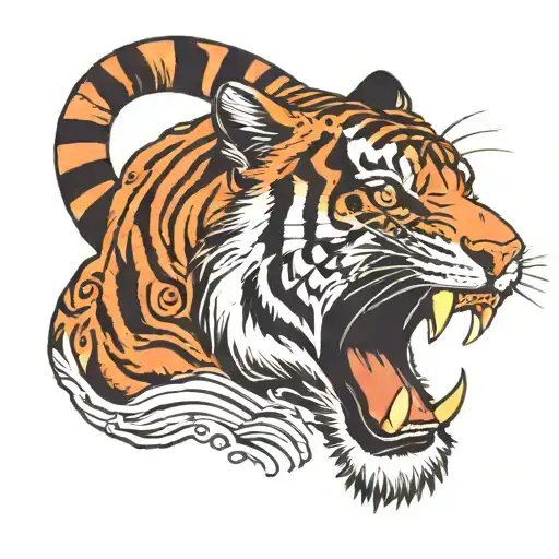 Year If The Tiger 1974 Incorporated Into The Design