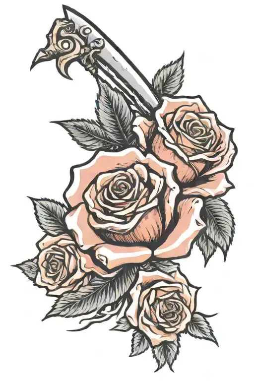 Rose And Knife