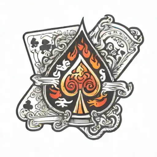 Flaming Ace Card