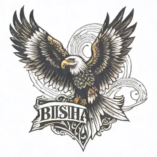 Word Bisha With Eagle