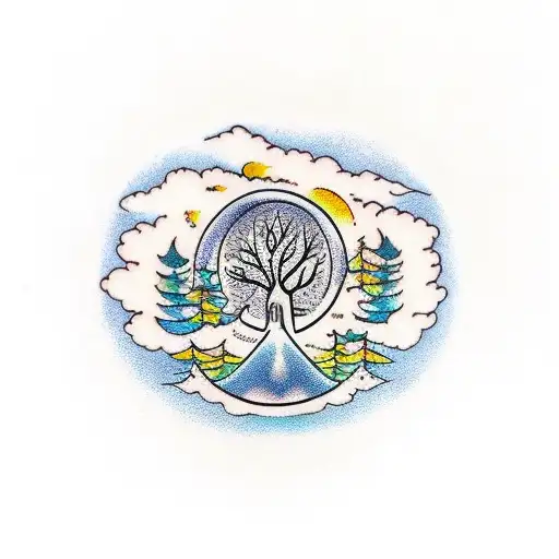 Moon With Tree Of Life Inside