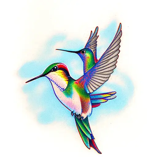 Hummingbird And Aspens