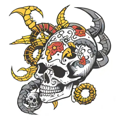 Skull And Scorpion