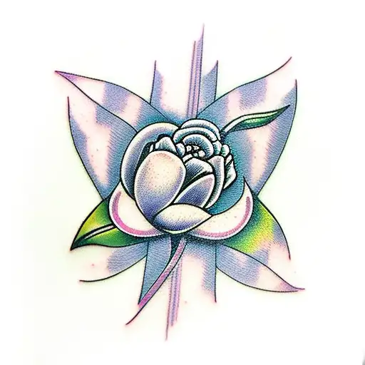 Cancer Ribbons With A Tulip